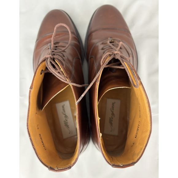 Mezlan Camden Leather Ankle Boots Mens 9.5 Brown Lace Up Made in Spain main image 9